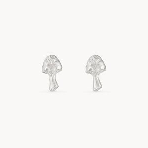 Bluboho sterling silver mushroom earrings
